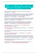 MA Certification Test Exam Updated 2023-2024  with All Questions from Actual Exam and 100&percnt;  Correct Answers as per Marking Scheme