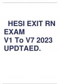 HESI EXIT RN 2023 V1, V2, V3, V4, V5, V6, V7