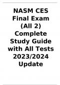 NASM CES Final Exam (All 2) Complete Study Guide with All Tests 2023/2024 Update
