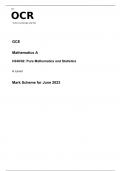 OCR A Level Mathematics A H240/02 JUNE 2023 QUESTION PAPER AND MARK SCHEME
