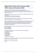 WGU D027 Patho Pharm Exam With 100% Correct Answers 2023