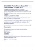 WGU D027 Patho Pharm Exam With 100&percnt; Correct Answers 2023