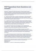 PCIP Appendices Exam Questions and Answers