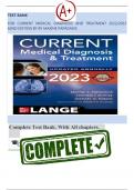 Test Bank For Current Medical Diagnosis And Treatment 2023 62nd Edition By By Maxine Papadakis, Stephen Mcphee, Michael Rabow & Kenneth Mcquaid / Complete Guide A+