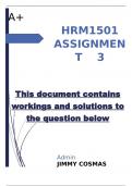 HRM1501 Assignment 3 (COMPLETE ANSWERS) Semester 2 2023 (229802)