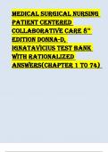 Medical-Surgical Nursing: Patient-Centered Collaborative Care 8th Edition, Donna D. Ignatavicius Testbank (chapter 1 to 74)