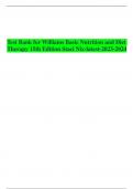 ACTUAL Test Bank for Williams Basic Nutrition and Diet Therapy 15th Edition Staci Nix-latest-2023-2024.pdf