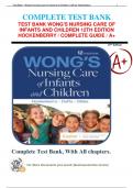 TEST BANK WONG'S NURSING CARE OF INFANTS AND CHILDREN 12TH EDITION HOCKENBERRY &sol; COMPLETE GUIDE &sol; A&plus; 