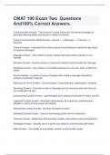 CMAT 100 Exam Two  Questions And100&percnt; Correct Answers&period;&Tab;