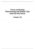 focus on nursing pharmacology 8th edition test bank by amy karch chapter 1-59 