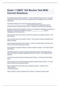 Exam 1 CMAT 102 Review Test With Correct Solutions&period;