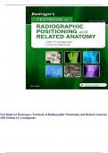Test Bank for Bontragers Textbook of Radiographic Positioning and Related Anatomy 9th Edition by Lampignano 2024