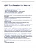 CMAT Exam Questions And Answers&period;