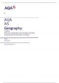 AQA AS Geography 7036/1 Physical Geography And People And The Environment Final Mark Scheme