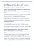 CMAT Exam 2 With Correct Answers&period;