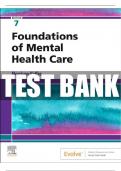 Foundations of Mental Health Care 7th Edition Morrison-Valfre Test Bank 