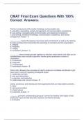  CMAT Final Exam Questions With 100&percnt; Correct  Answers&period;