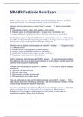 MDARD Pesticide Core Exam Questions and Answers 2023