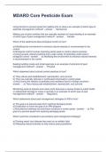 MDARD Core Pesticide Exam Questions with correct Answers 2023