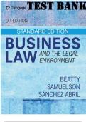 Test Bank For Business Law And The Legal Environment 9th Edition Beatty