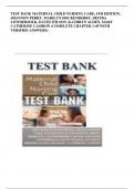 Test Bank For Maternal Child Nursing Care 6th Edition by Shannon E. Perry, Marilyn J. Hockenberry, Mary Catherine Cashion||Full Test Bank 