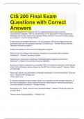 CIS 200 Final Exam Questions with Correct Answers 