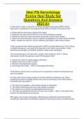 Hesi PN-Gerontology Evolve Hesi Study Set Questions And Answers 2023 A+