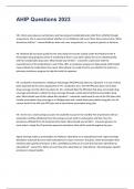 AHIP Questions Reviewed with  Answers 2023