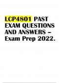 LCP4801 PAST  EXAM QUESTIONS  AND ANSWERS –  Exam Prep 2023|2024