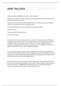 AHIP Test  Questions with updated answers 2023