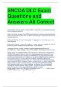 SNCOA DLC Exam Questions and Answers All Correct 