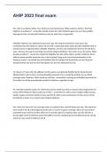 AHIP 2023 final exam Revision Questions and Answers 