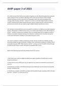 AHIP paper 3 Questions with revised 2023