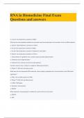  RNA in Biomedicine Final Exam Questions and answers