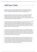 AHIP Paper 5  Well Analysed Questions and Answers 2023