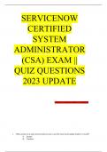 SERVICENOW CERTIFIED SYSTEM ADMINISTRATOR (CSA) EXAM || QUIZ QUESTIONS 2023 UPDATE
