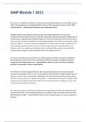 AHIP Module 1 revised Questions and Answers 2023