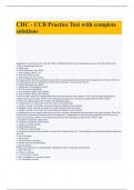 CHC - CCB Practice Test with complete solutions