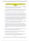 CPR BLS Provider Written Exam-2023 Latest Update