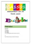 ICA1501 ASSIGNMENT 5 S2 2023