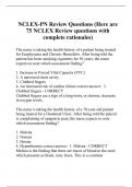 NCLEX-PN Review Questions (Here are 75 NCLEX Review questions with complete rationales)