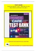 TEST BANK FOR PARAMEDIC CARE – PRINCIPLES AND PRACTISE 6th EDITION VOLUME 1 BY BRYAN BLEDSOE, ROBERT PORTER AND RICHARD CHERRY.