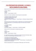 CCA PREPARATION DOMAINS 1-6 EXAM 1  WITH COMPLETE SOLUTIONS  RATED AND GUIDE A&period;