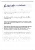 ATI Learning Community Health Standard Test Questions with Revised Answers 2023