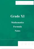 Maths_Formula Notes_Grade 11