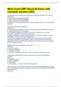 West Coast EMT Block Question and answers rated A&plus; 2023