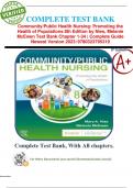 Test Bank For Community/Public Health Nursing: Promoting the Health of Populations 8th Edition by Nies, Melanie McEwen Test Bank Chapter 1-34 | Complete Guide Newest Version 2023: 9780323795319