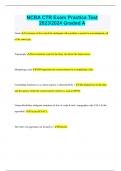 NCRA CTR Exam Practice Test 2023&sol;2024 Graded A