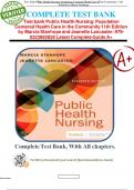 Test bank Public Health Nursing: Population Centered Health Care in the Community 11th Edition by Marcia Stanhope and Jeanette Lancaster: 978-0323882828 / All Chapter 1-46 / Latest Complete Guide A+