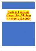 Portage Learning Chem 210 - Module 4 exam Newest
